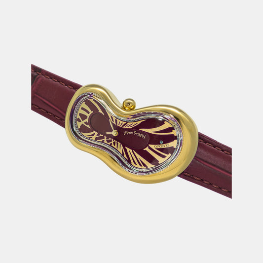 Classic Unisex Quartz Burgundy Dial Analog Leather Watch EX0002.0006 Classic Unisex Quartz Burgundy Dial Analog Leather Watch EX0002.0006