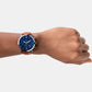 Male Blue Leather Chronograph Watch FS5791