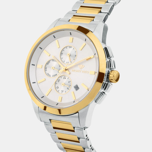Men Quartz Silver Dial Multi-Function Stainless Steel Watch G1051M-M1203 Men Quartz Silver Dial Multi-Function Stainless Steel Watch G1051M-M1203