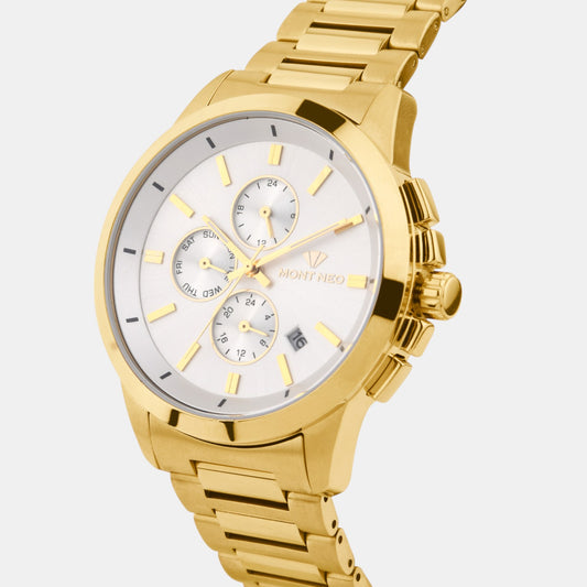 Men Quartz Silver Dial Multi-Function Stainless Steel Watch G1051M-M2203 Men Quartz Silver Dial Multi-Function Stainless Steel Watch G1051M-M2203