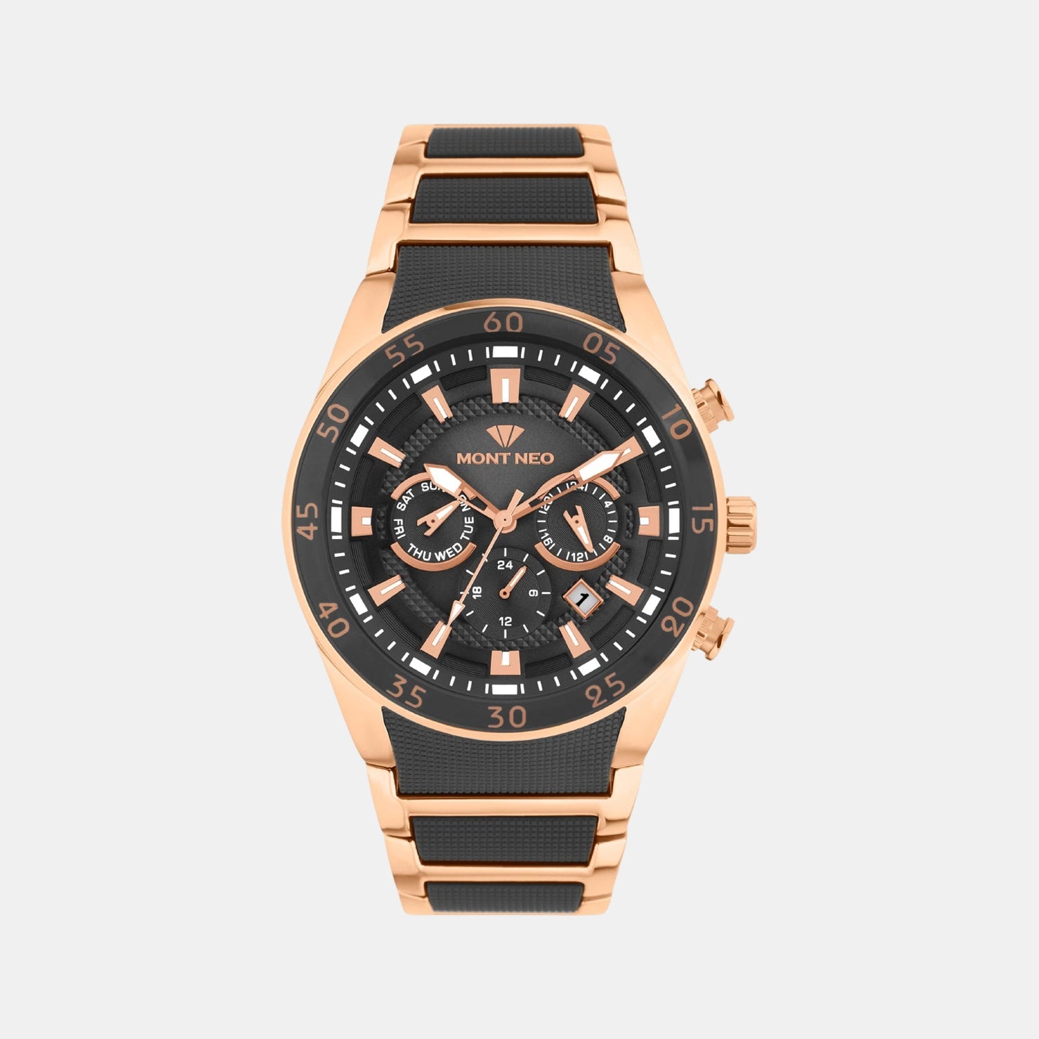 Mont Neo Men Black Metal Watch G1062M-M3404 – Just In Time Trading