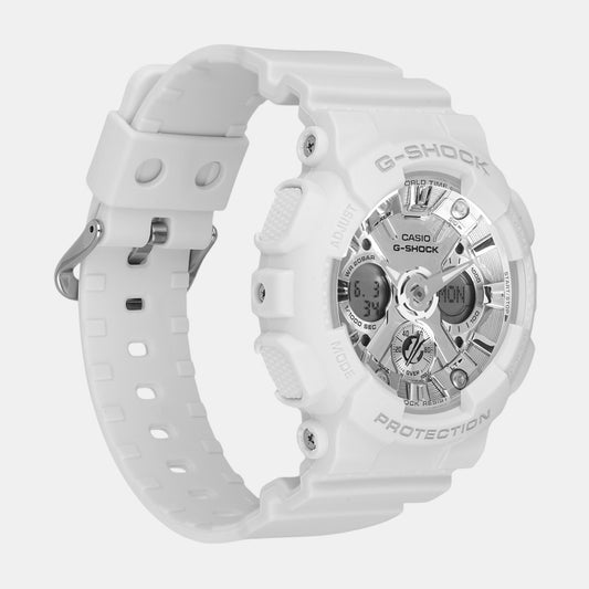 G-Shock Women Quartz White Dial Analog-Digital Resin Watch G1561 G-Shock Women Quartz White Dial Analog-Digital Resin Watch G1561