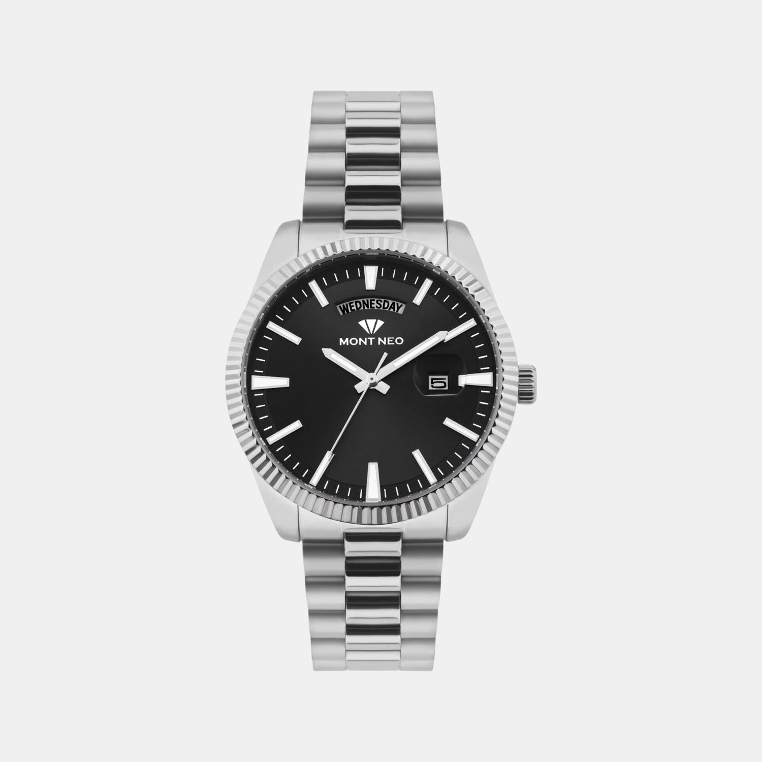 Mont Neo Men Black Stainless Steel Watch G3505D-M1104 – Just In