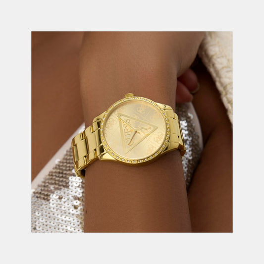 Roxy Women Quartz Champagne Dial Analog Stainless Steel Watch GW0987L2 Roxy Women Quartz Champagne Dial Analog Stainless Steel Watch GW0987L2