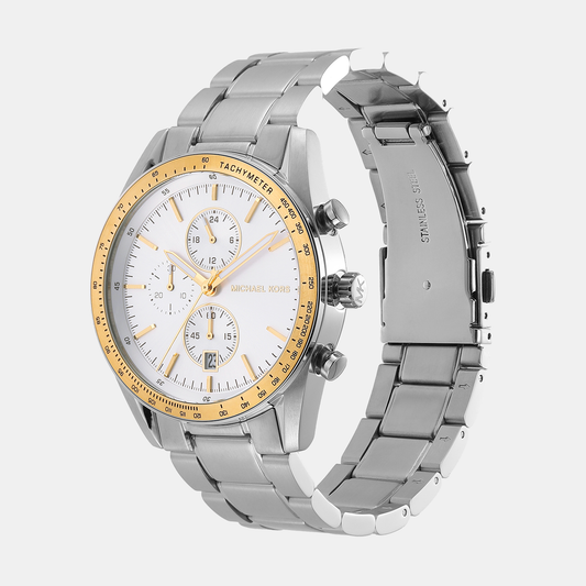 Accelerator Men Quartz White Dial Chronograph Stainless Steel Watch MK9112 Michael Kors 42 mm Round Quartz watch