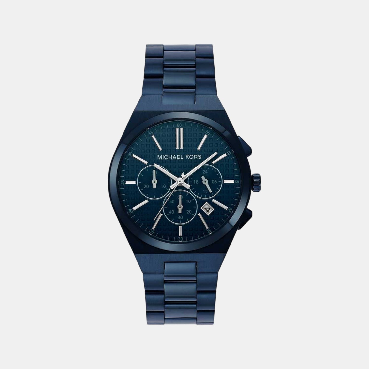 Lennox Men Quartz Blue Dial Chronograph Stainless Steel Watch
