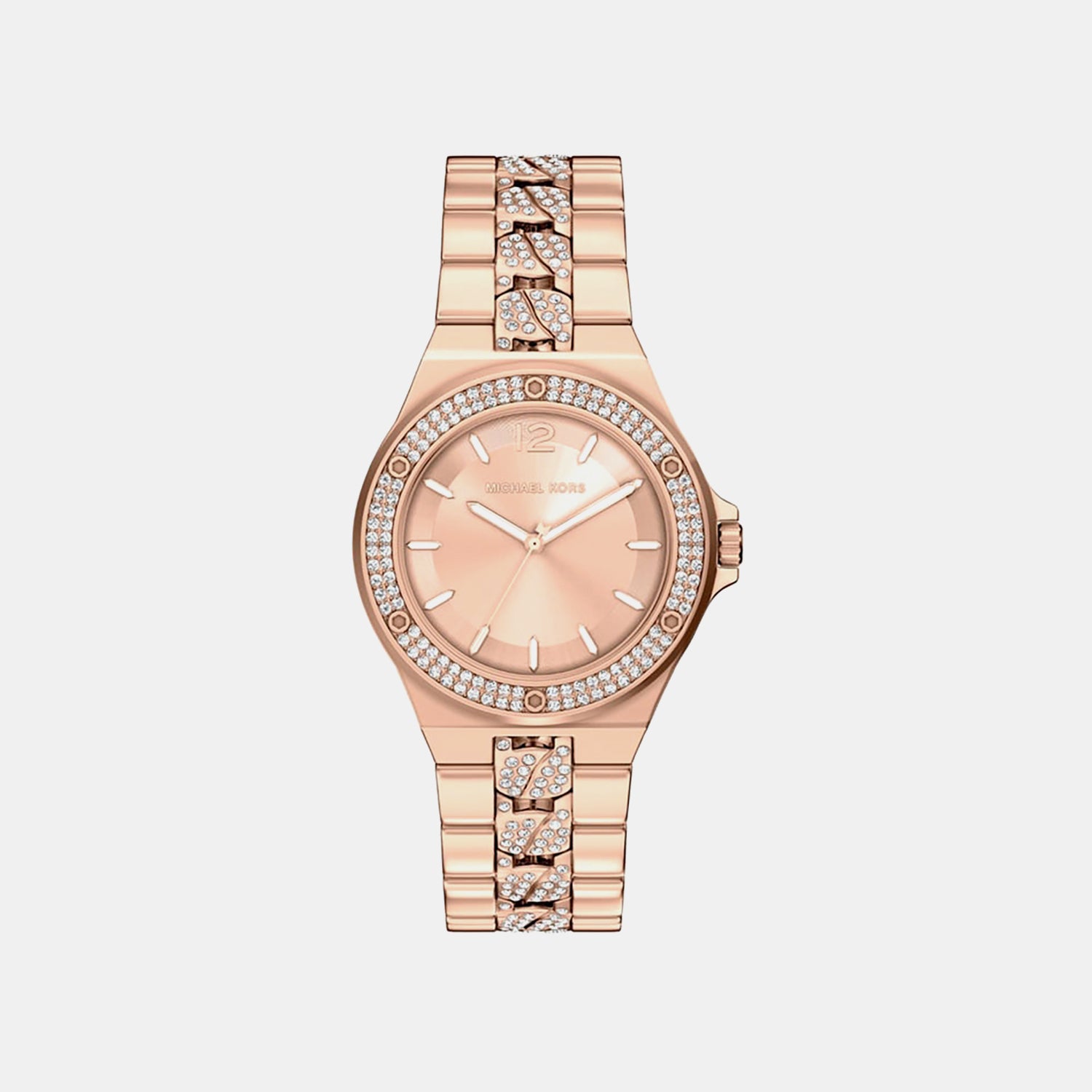 Lennox Women Quartz Rose Gold Dial Analog Stainless Steel Watch