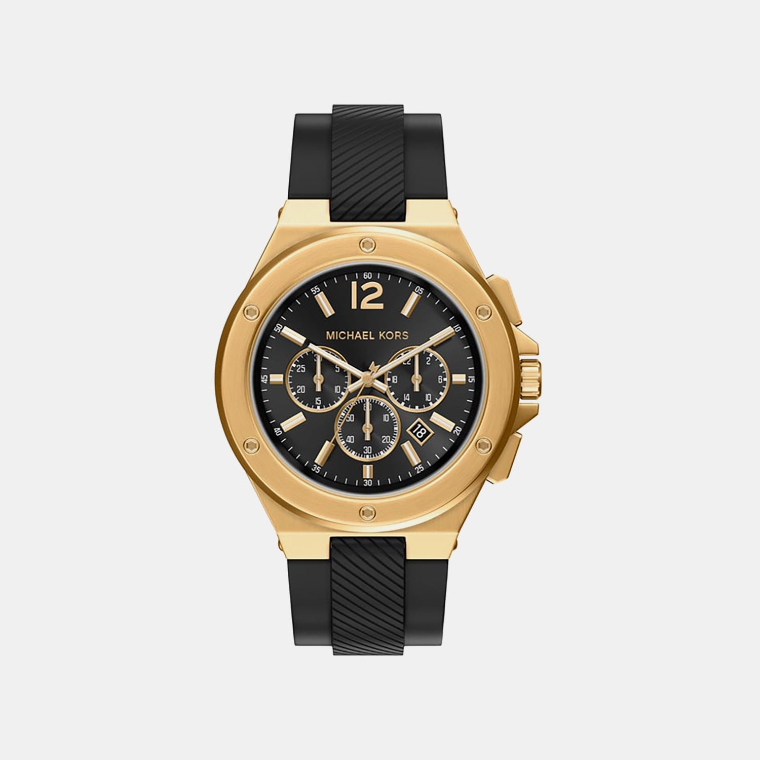 Michael Kors Lennox Men Black Chronograph Watch MKO1272 – Just In Time