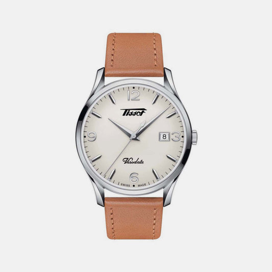 Heritage Visodate Male Analog Leather Watch T1184101627700