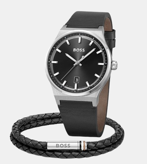 Candor Male Black Analog Leather Watch 1514075