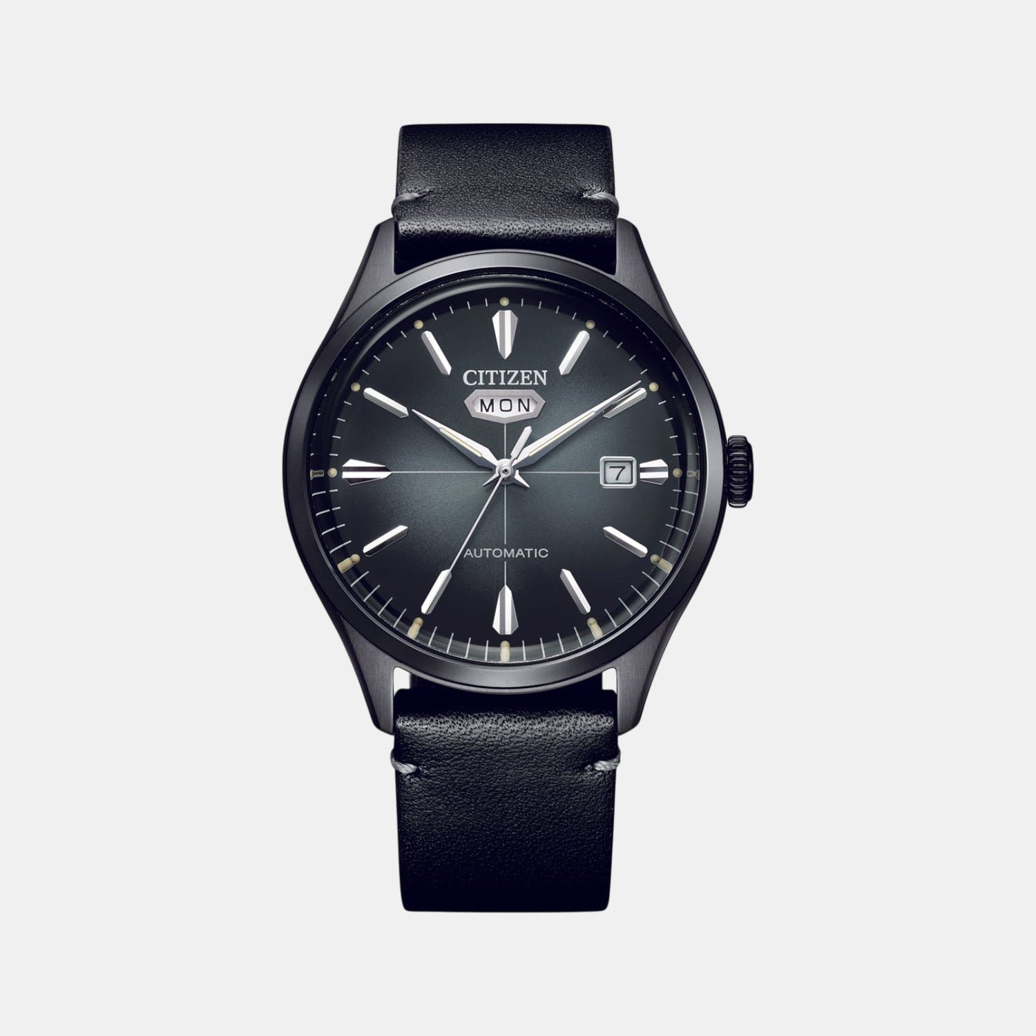 Citizen Men Black Leather Watch NH8395-00E – Just In Time