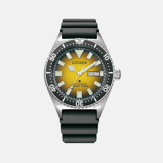 Male Yellow Automatic Analog Stainless Steel Watch NY0120-01X