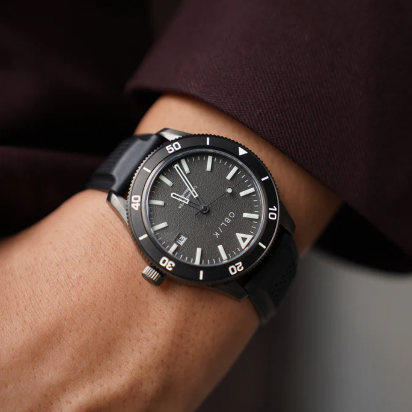 Phantom Men Automatic Black Dial Analog Silicone Watch