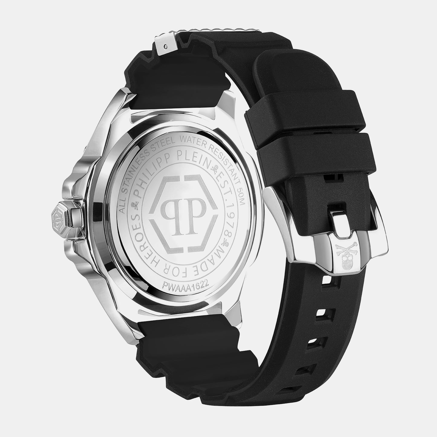 The $Kull Carbon Fiber Male Black Analog Silicon Watch PWAAA1622