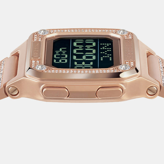 Hyper $Port Women Quartz Black Dial Digital Stainless Steel Watch PWHAA1221 Philipp Plein 44 mm Square Quartz watch