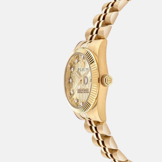 Women Quartz Champagne Dial Analog Stainless Steel Watch PWNFA0525 Women Quartz Champagne Dial Analog Stainless Steel Watch PWNFA0525