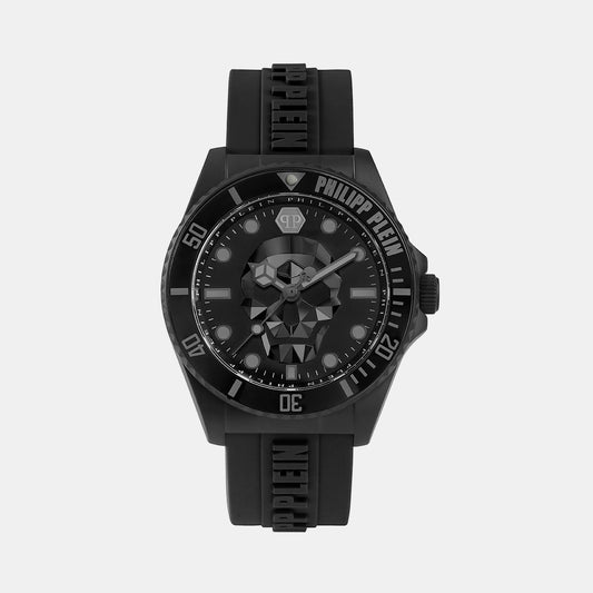 The $Kull Diver Male Black Analog Silicon Watch PWOAA0422