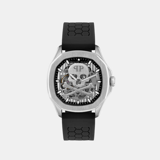 Plein Philipp Male Silver Automatic Silicon Watch PWRAA0123
