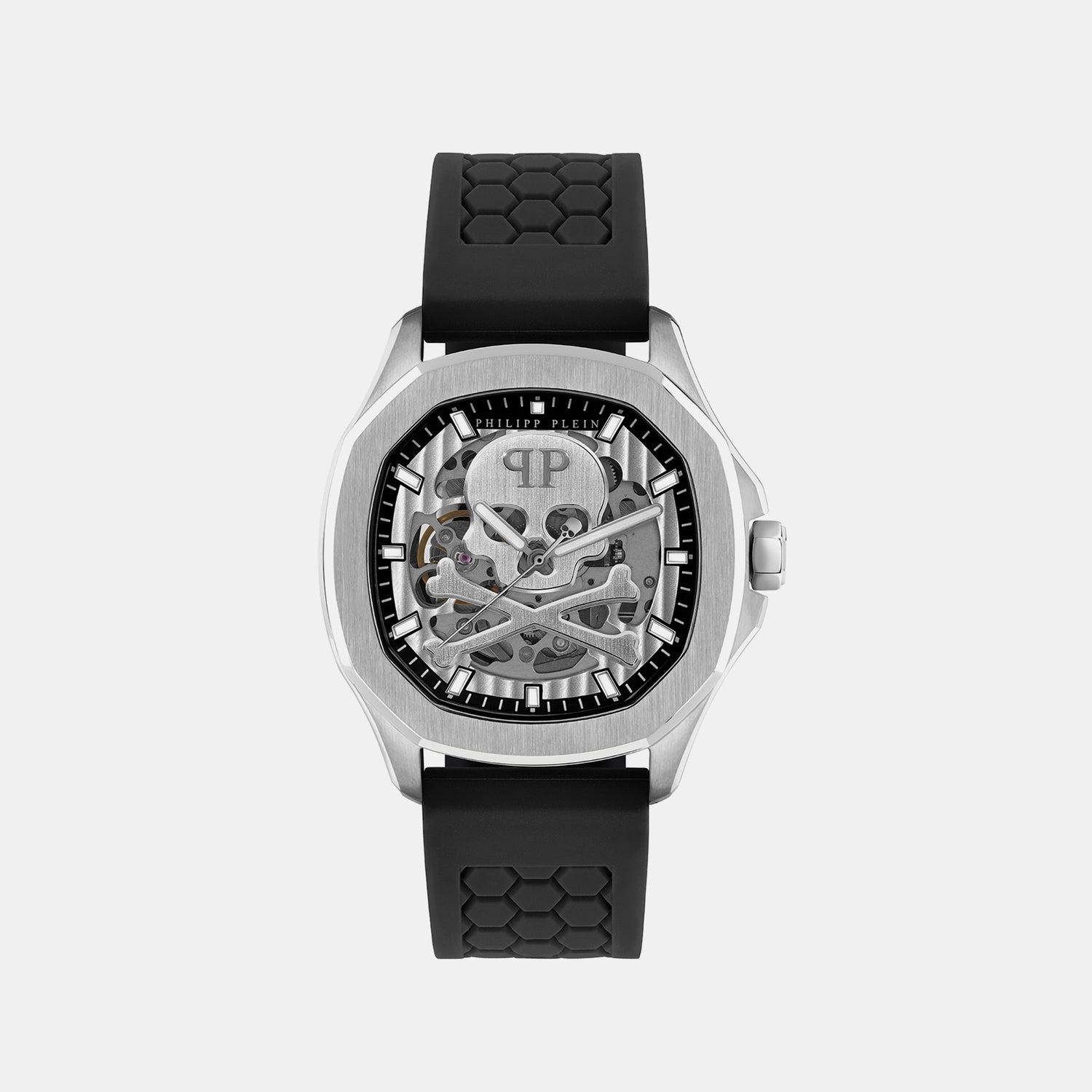 Plein Philipp Male Silver Automatic Silicon Watch PWRAA0123