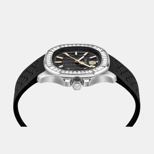 Women Quartz Black Dial Analog Silicone Watch PWTAA0824 Women Quartz Black Dial Analog Silicone Watch PWTAA0824