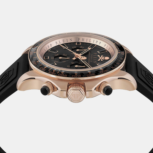 Street Couture Men Quartz Black Dial Chronograph Silicone Watch PWVAA0623 Philipp Plein 43 mm Round Quartz watch