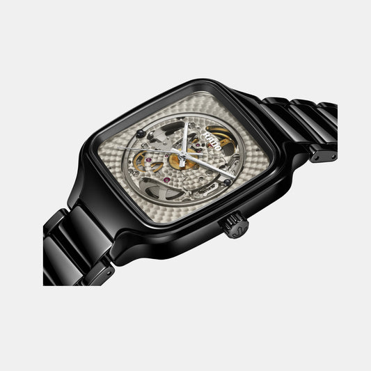 True Square X Kunihiko Morinaga Special Edition Unisex Automatic Grey Dial Analog Ceramic Watch R27086172 Rado 38 mm Square Automatic watch