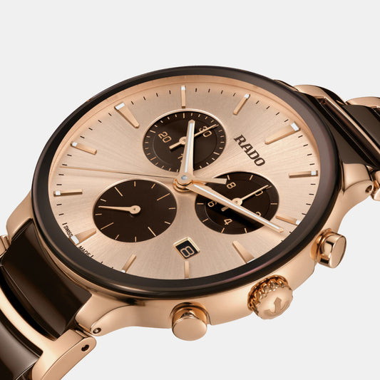 Centrix Men Quartz Champagne Brown Dial Chronograph Stainless Steel Watch R30212402 Centrix Men Quartz Champagne Brown Dial Chronograph Stainless Steel Watch R30212402