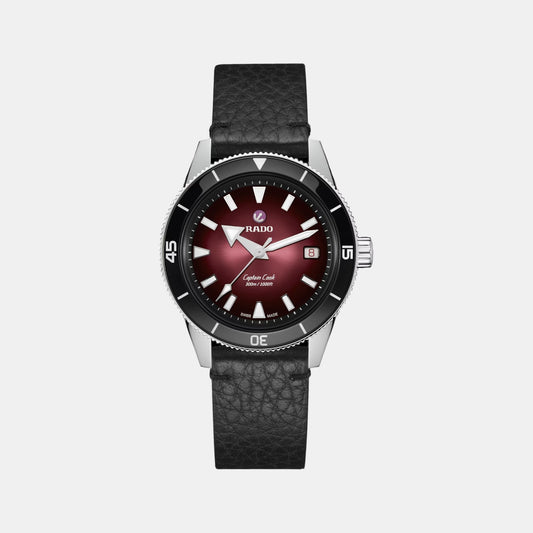 Captain Cook Men Automatic Black Burgundy Gradient Dial Analog Stainless Steel Watch R32223408 Captain Cook Men Automatic Black Burgundy Gradient Dial Analog Stainless Steel Watch R32223408