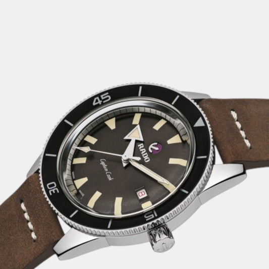 Captain Cook Men Automatic Brown Dial Analog Leather Watch R32505305 Captain Cook Men Automatic Brown Dial Analog Leather Watch R32505305
