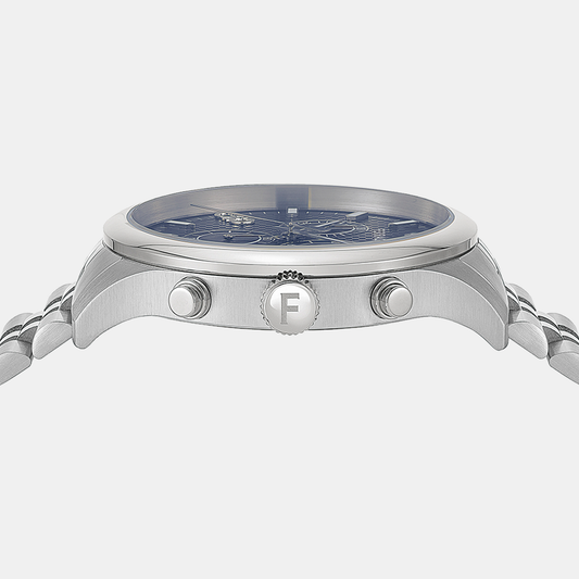 Men Quartz Blue Dial Chronograph Stainless Steel Watch SFEZ00624 Ferragamo 42 mm Round Quartz watch