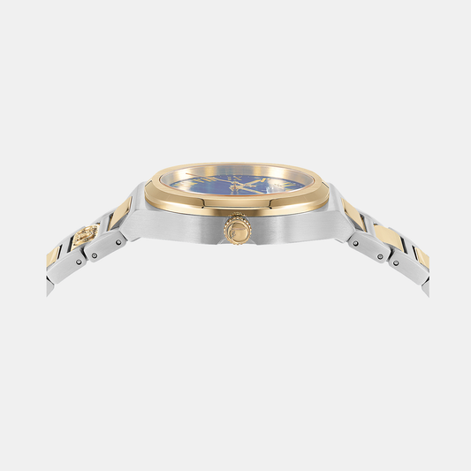 Ks-Ferragamo Elliptical 3 Women Quartz Navy Mother Of Pearl Dial Analog Stainless Steel Watch SFKS00123 Ferragamo 36 mm Geometric Quartz watch