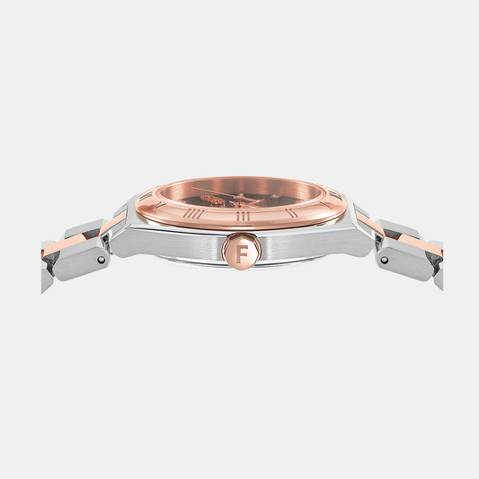 Women Quartz Brown Dial Analog Stainless Steel Watch SFKY00423 Ferragamo 28 mm Round Quartz watch