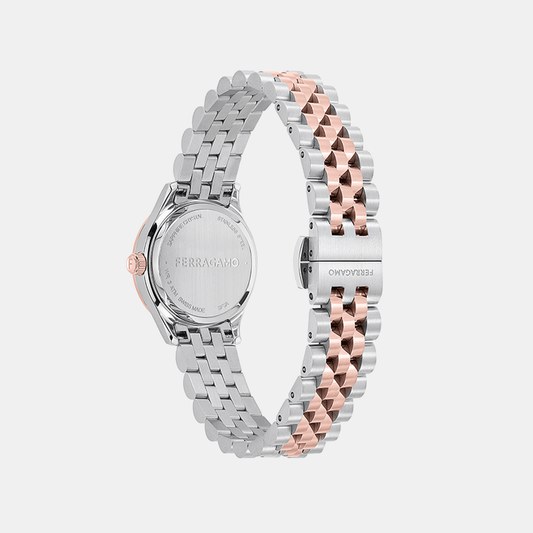 Sa-Ferragamo Duo 25Mm-Fw Women Quartz Brown Dial Analog Stainless Steel Watch SFSA00324 Ferragamo 25 mm Round Quartz watch