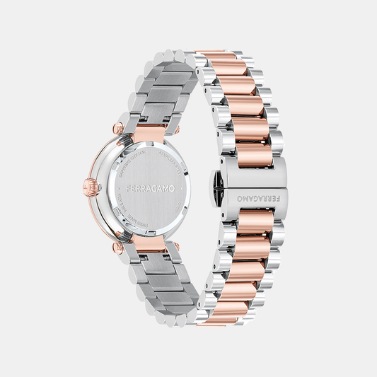 Se-Ferragamo Softy-Fw Women Quartz White & Silver Dial Analog Stainless Steel Watch SFSE00424 Ferragamo 30 mm Round Quartz watch