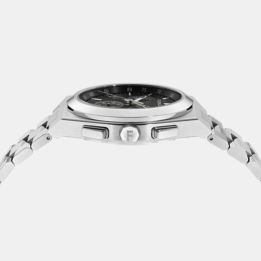 Men Quartz Black Dial Chronograph Stainless Steel Watch SFVA00324 Ferragamo 42 mm Round Quartz watch