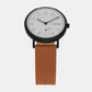 Male Kuppel Two-Hand Sub-Second White Leather Watch SKW6889