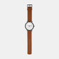 Male Kuppel Two-Hand Sub-Second White Leather Watch SKW6889