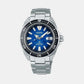 Male Blue Analog Stainless Steel Automatic Watch SRPE33K1