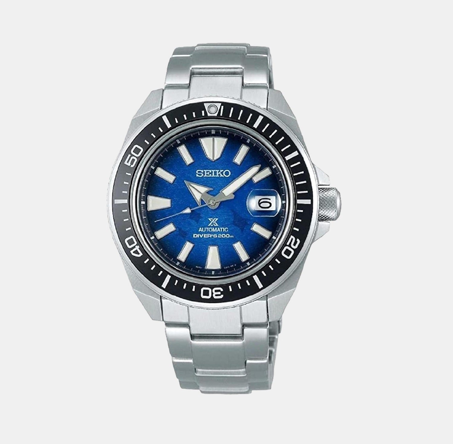 Male Blue Analog Stainless Steel Automatic Watch SRPE33K1