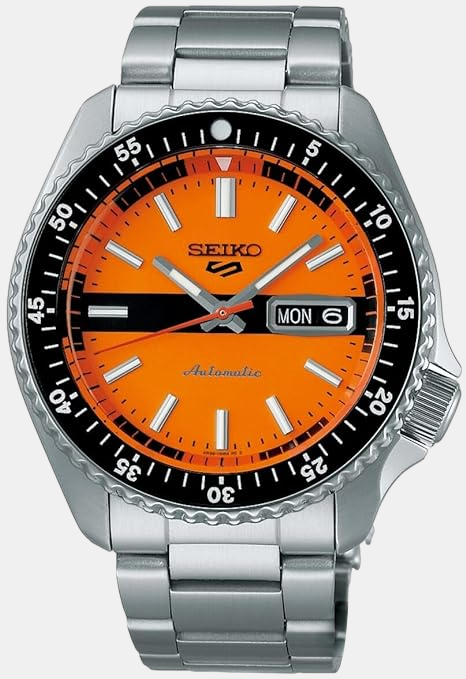 Male Orange Automatic Stainless Steel Watch SRPK11K1