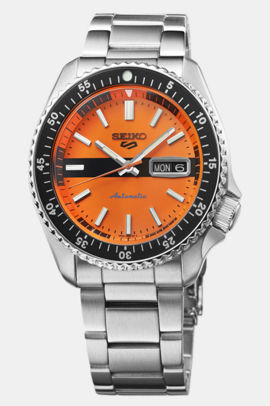 Male Orange Automatic Stainless Steel Watch SRPK11K1