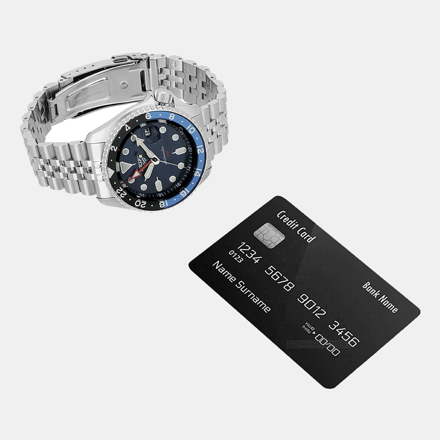 Male Blue Automatic Stainless Steel Watch SSK003K1