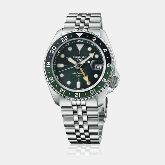 5 Sports Men Automatic Green Dial Analog Stainless Steel Watch SSK035K1 Seiko 42.5 mm Round Automatic watch
