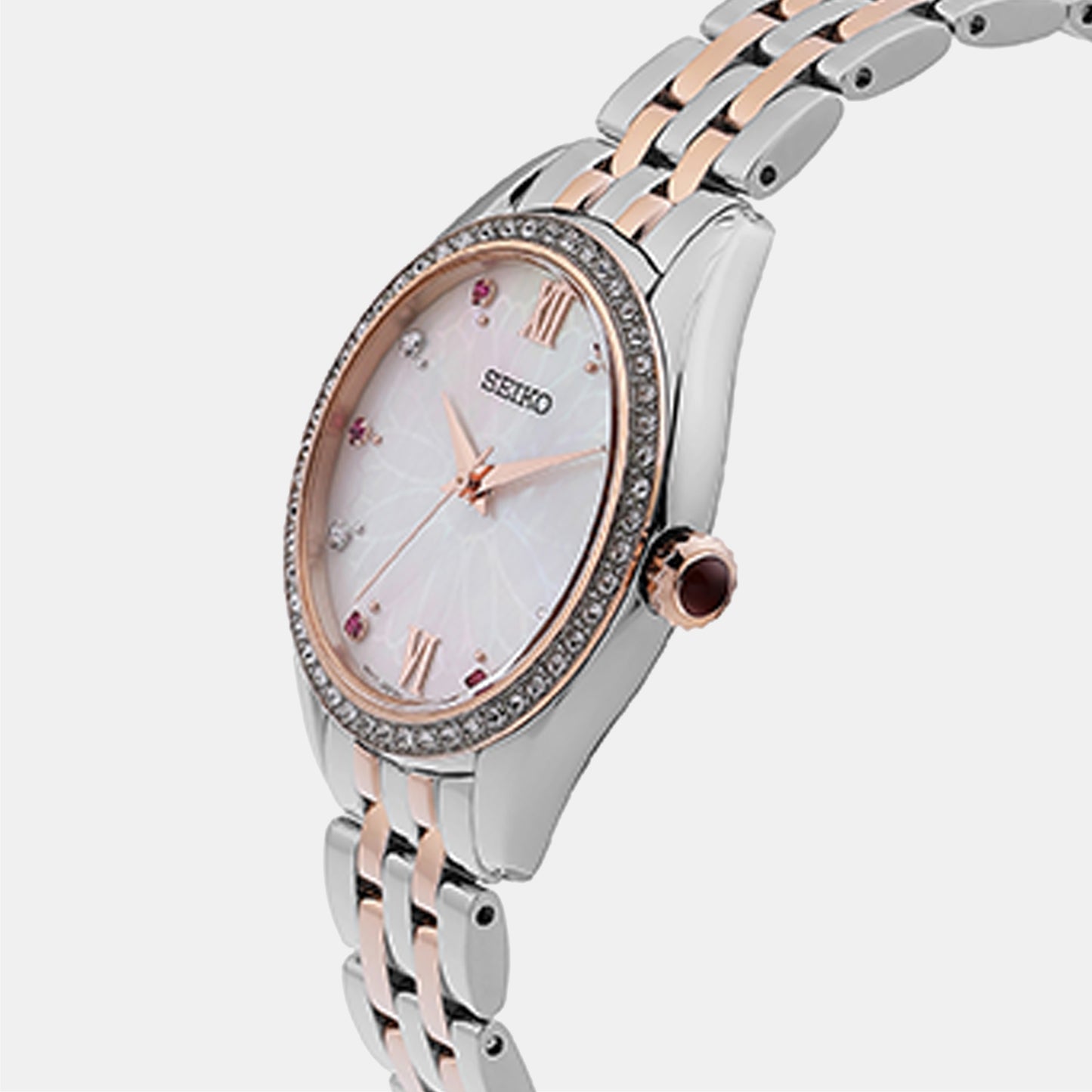 Female White Analog Stainless Steel Watch SUR542P1