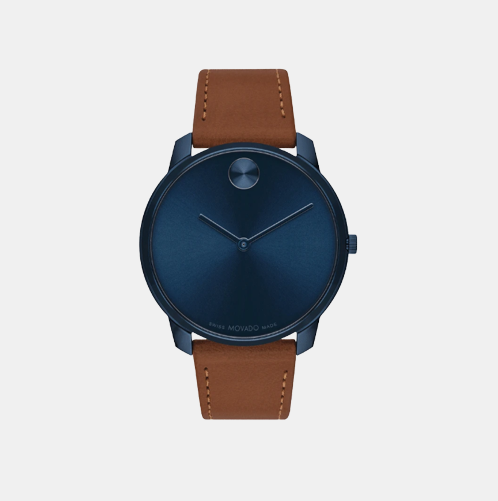 Bold Thin Male Analog Leather Watch 3600830