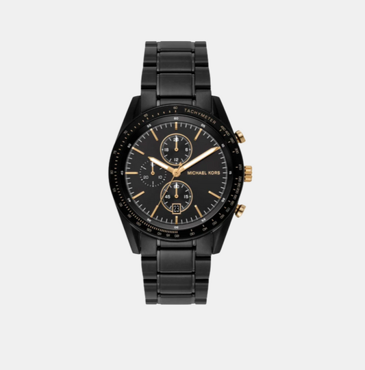 Male Black Chronograph Stainless Steel Watch MK9113