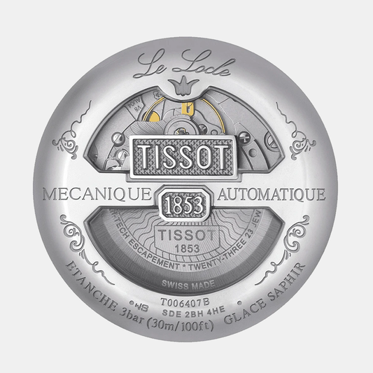 Le Locle Men Analog Black Dial Automatic Stainless Steel Watch T0064071105300 Tissot 39.3 mm Round Automatic watch