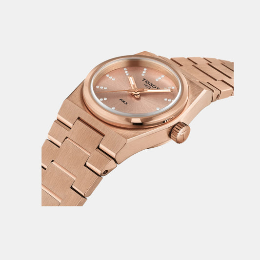 PRX Women Quartz Nude Dial Analog Stainless Steel Watch T1370103350600 Tissot 25 mm Round Quartz watch