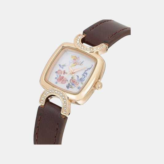 Women Quartz White Dial Analog Leather Watch TW063HL00T Women Quartz White Dial Analog Leather Watch TW063HL00T