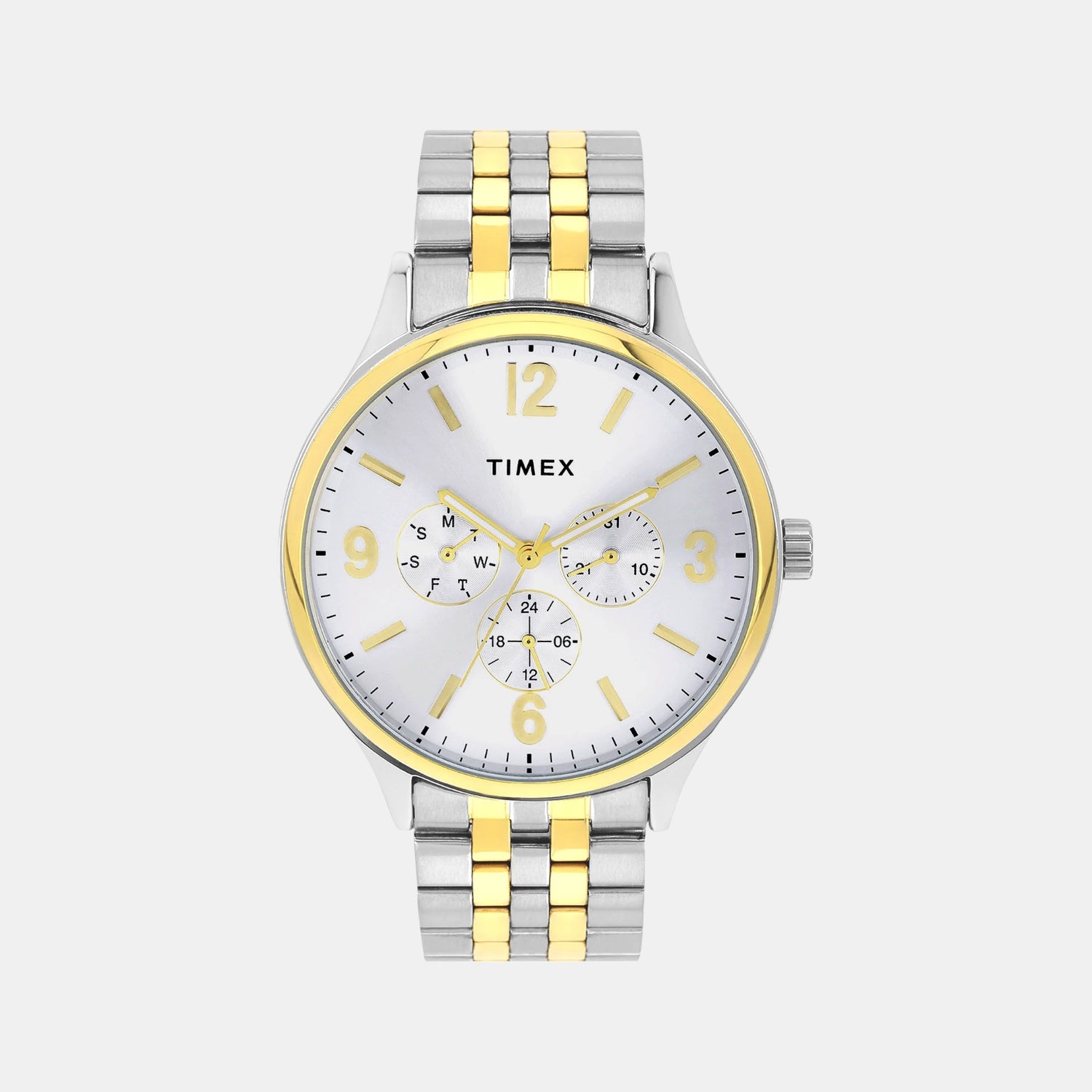 Trendline Men Quartz Dial Multi-Function Stainless Steel Watch